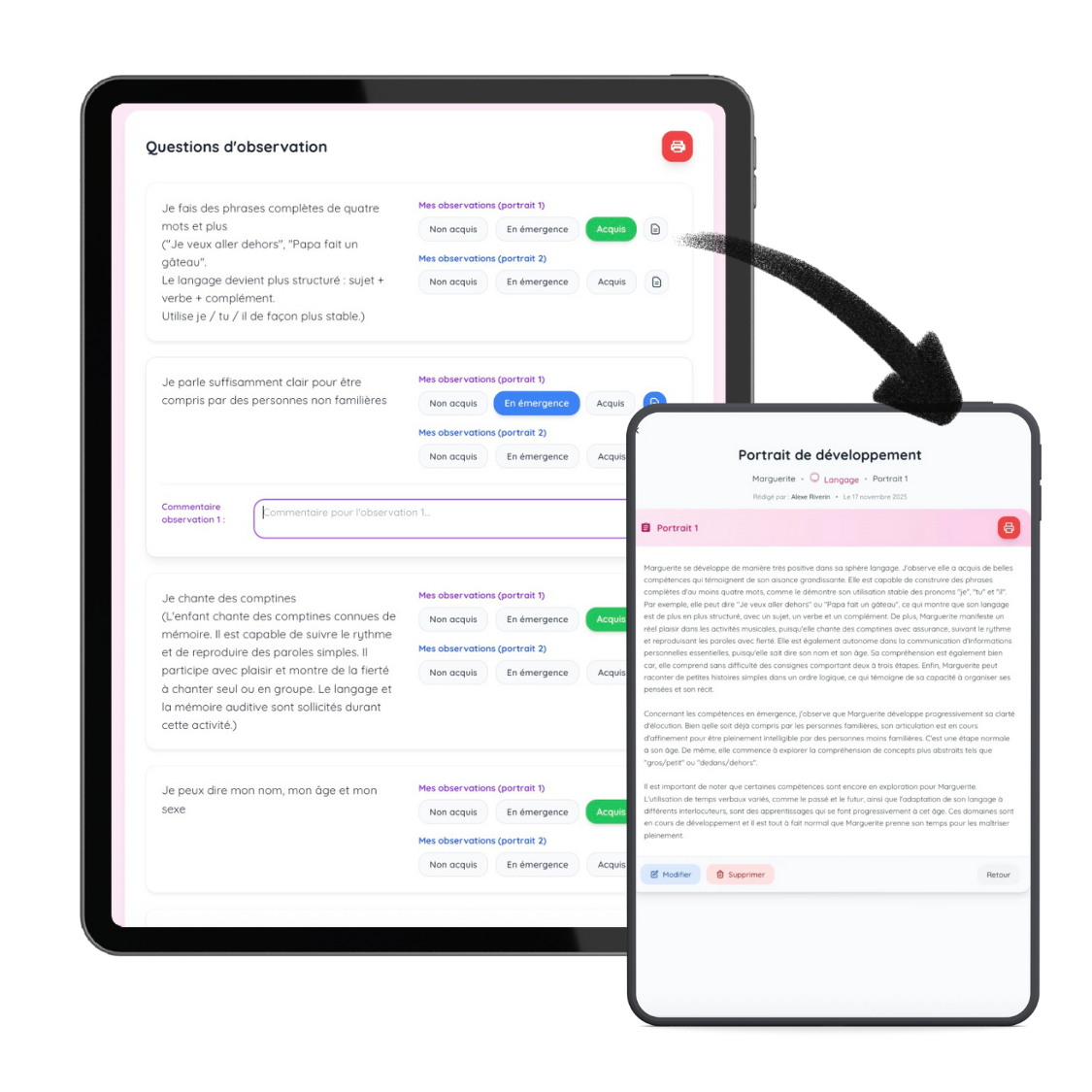 Exemple de portrait modèle 1