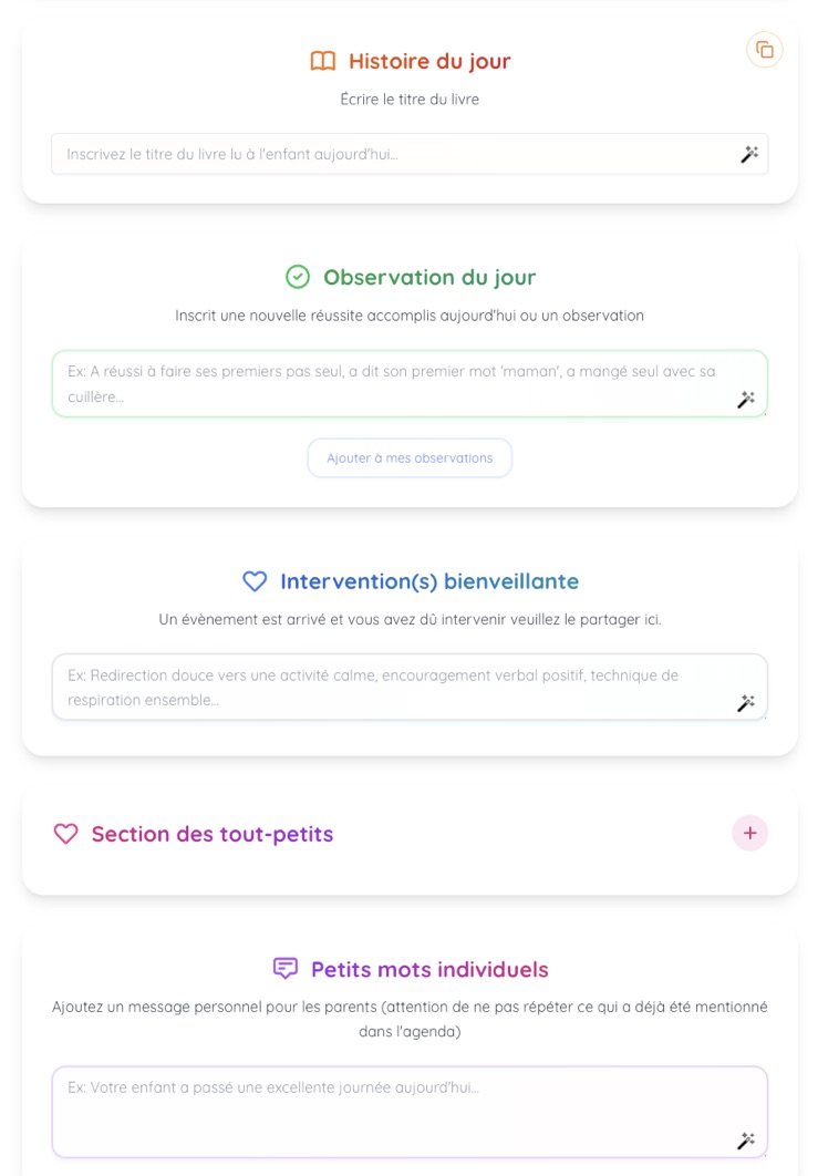 Baguette magique de correction orthographique intégrée à l’agenda